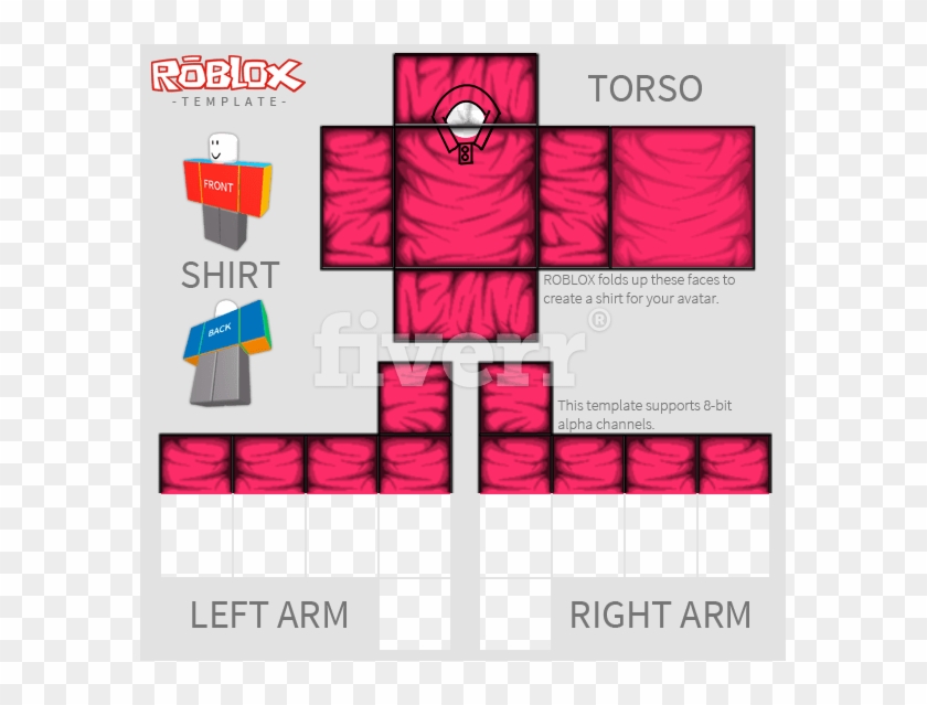 Roblox R6 Shirt Template Clipart