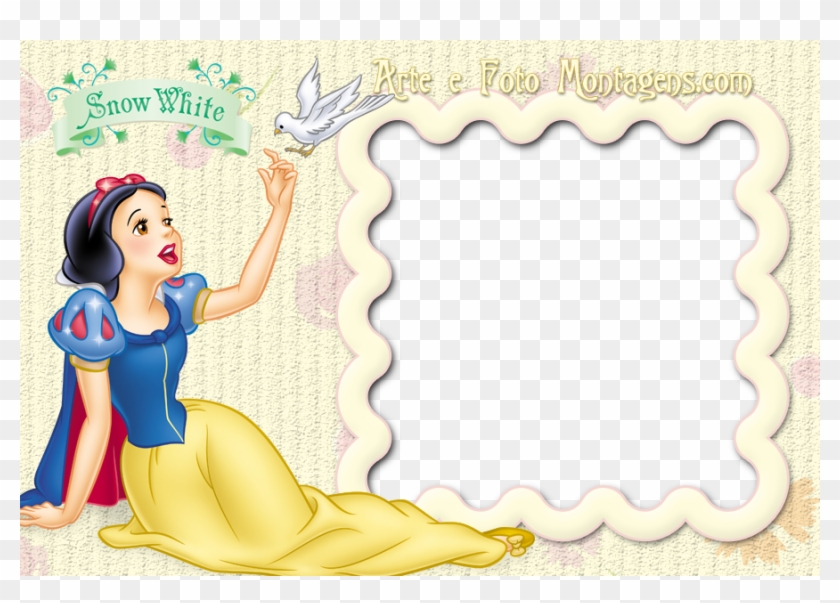 Moldura Branca De Neve Png - Branca De Neve Com Os Animais Clipart #5628635