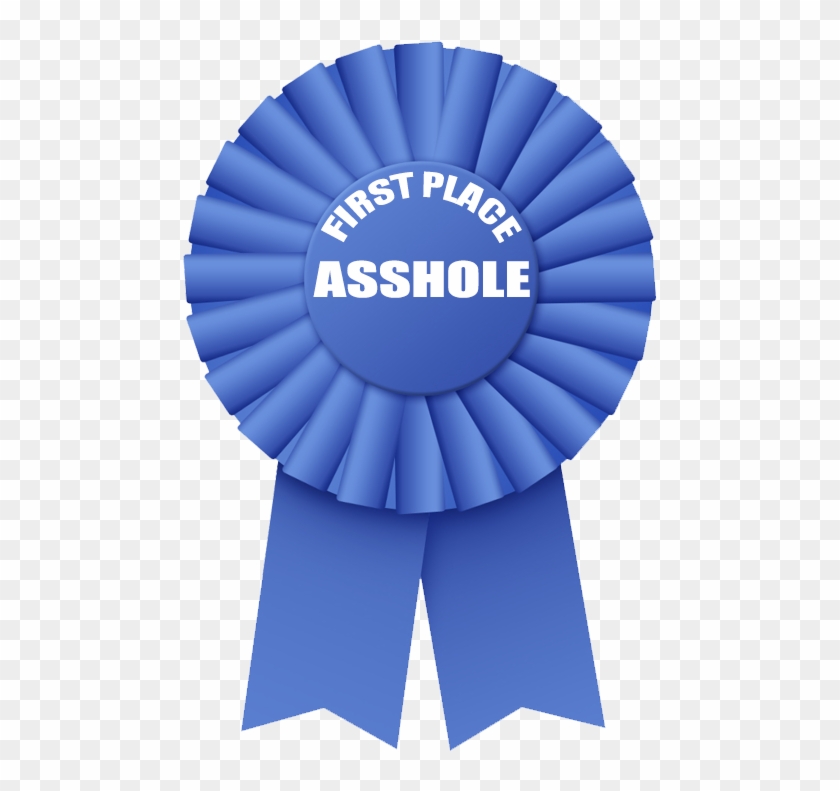 First Place Asshole - Blue Ribbon Award Vector Clipart #5629021