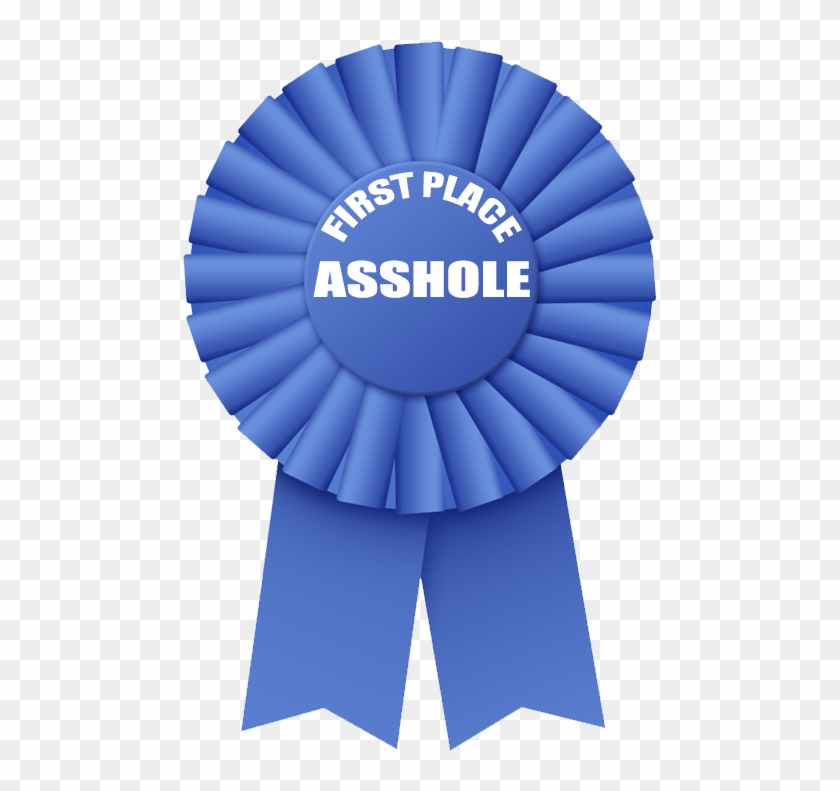 First Place Asshole - Blue Ribbon Award Vector Clipart