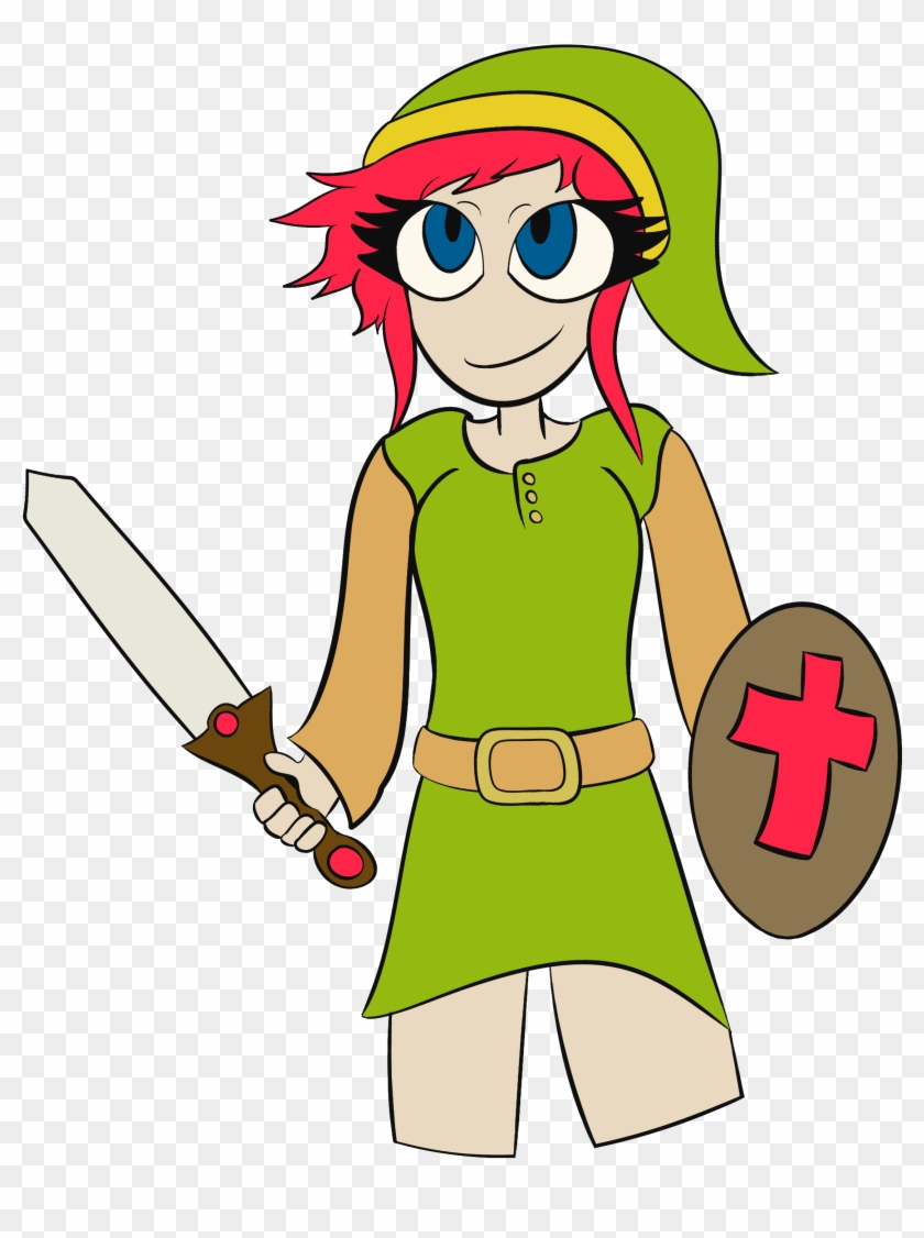 [loz] Some Magazine Thought Link Was A Redheaded - Cartoon Clipart