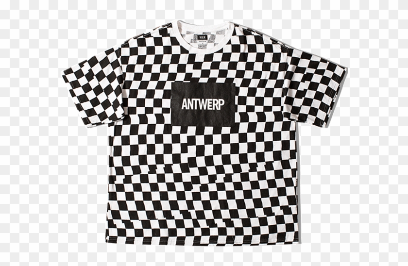 Checker Flag Big Tee X Vier - T Shirt Checkerboard Clipart #5629252