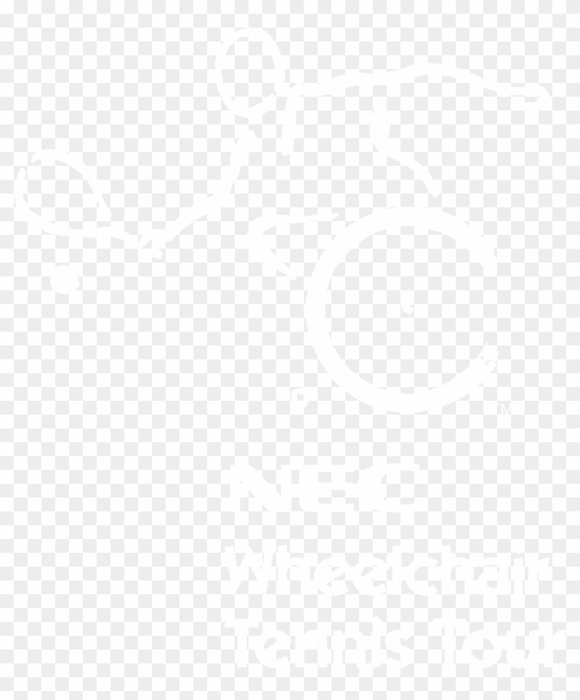 Nec Wheelchair Tennis Tour Logo Black And White - Johns Hopkins Logo White Clipart