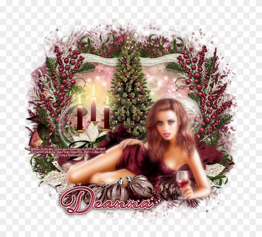 Here Is A Tag I Made With This Kit Using The Gorgeous - Christmas Ornament Clipart #5630859