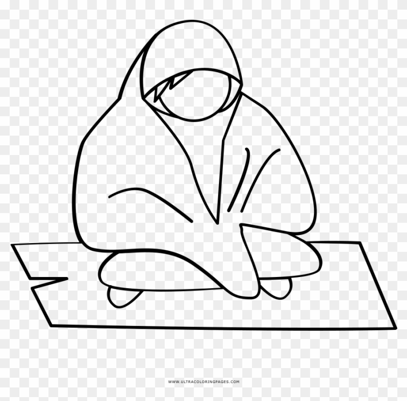 Homeless Person Coloring Page - Line Art Clipart #5631235