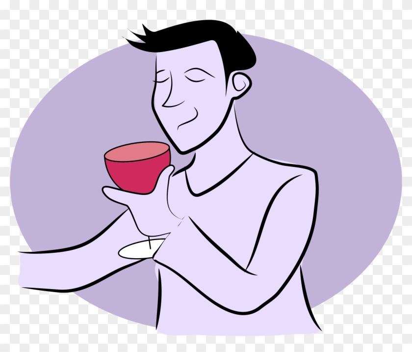 Man Drinking Wine - Cartoon Man Drinking Wine Clipart #5631319