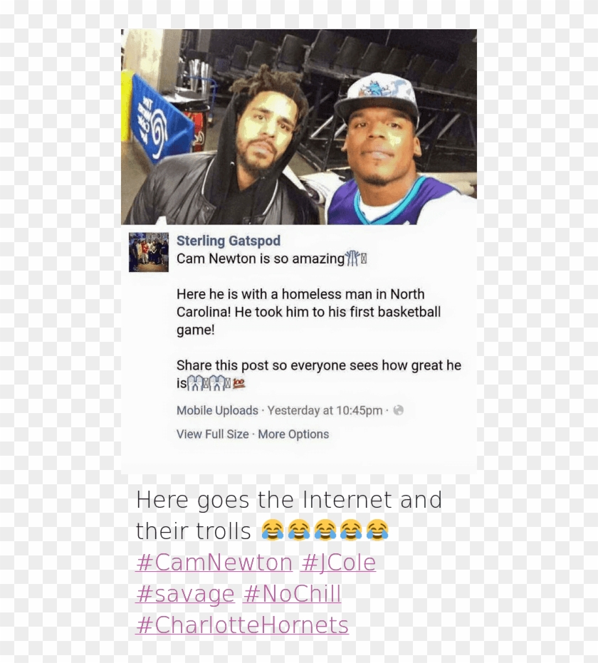 Basketball, Cam Newton, And Carolina Panthers - J Cole Homeless Memes Clipart #5631371