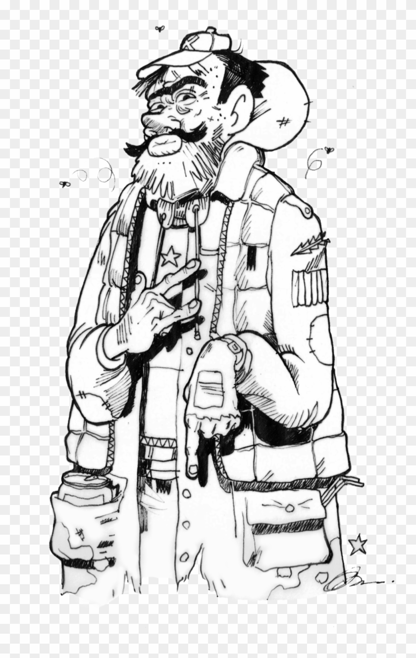 9th Floor Homeless Man - Cartoon Clipart