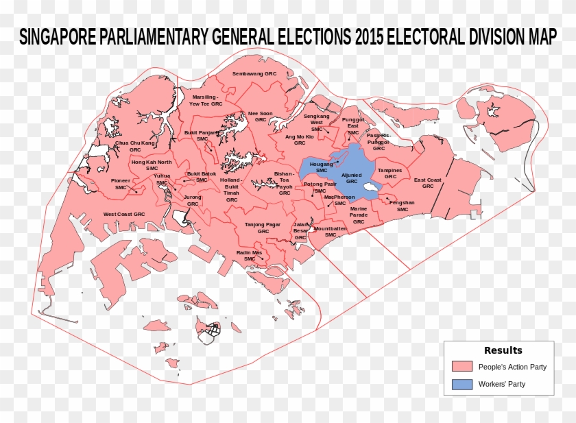 2015 Singaporean General Election - South West Of Singapore Map Clipart