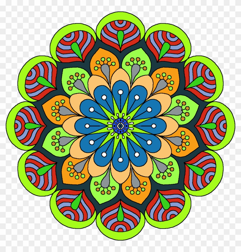 Vector Flower Design, Vector Flower, Art Flower, Red - Circle Clipart #5633344