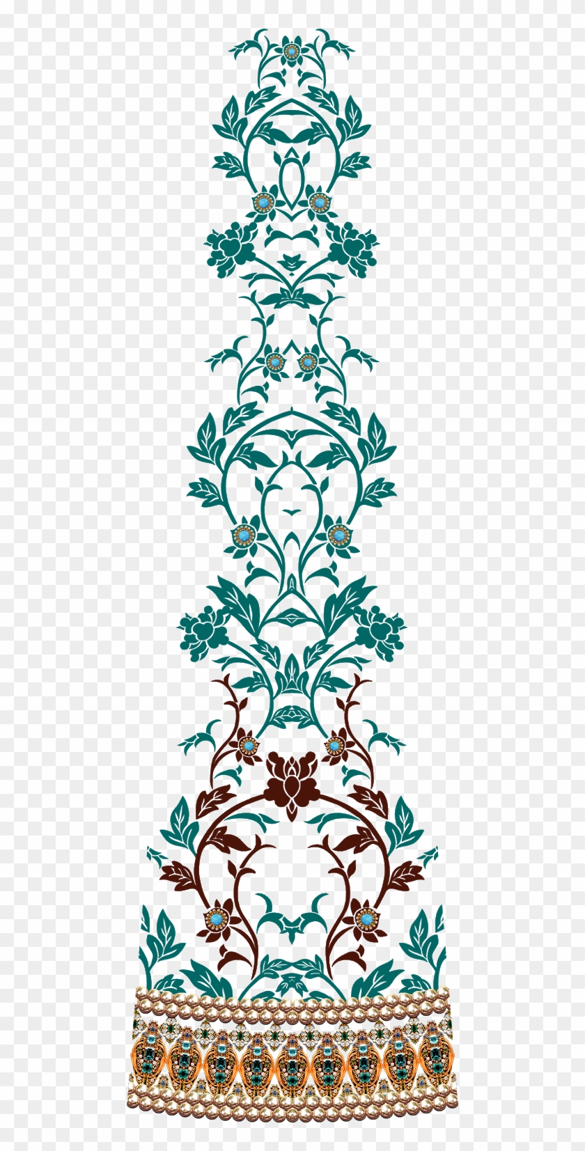 Vector Flower Design,vector Art Flower, Textile Flower - Motif Floral Clipart