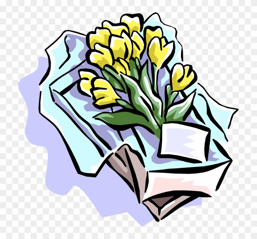 Vector Illustration Of Gift Of Yellow Bulbous Plant Clipart #5633644