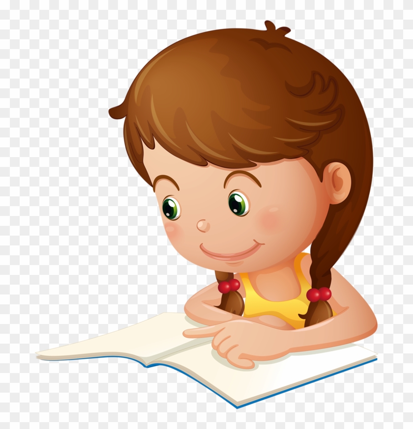 Фотки Reading Pictures, Girl Clipart, School Clipart, - Kitap Okuyan Kiz Cocugu - Png Download