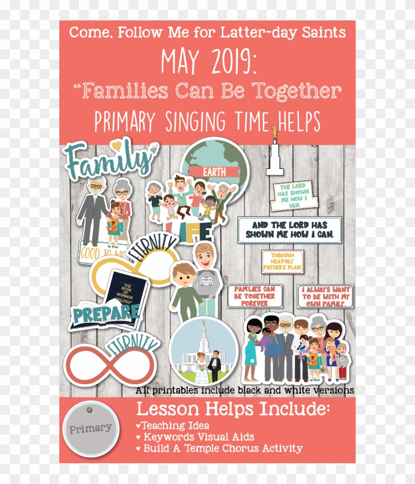 Come, Follow Me For Primary-2019 May Singing Time - Poster Clipart #5634535