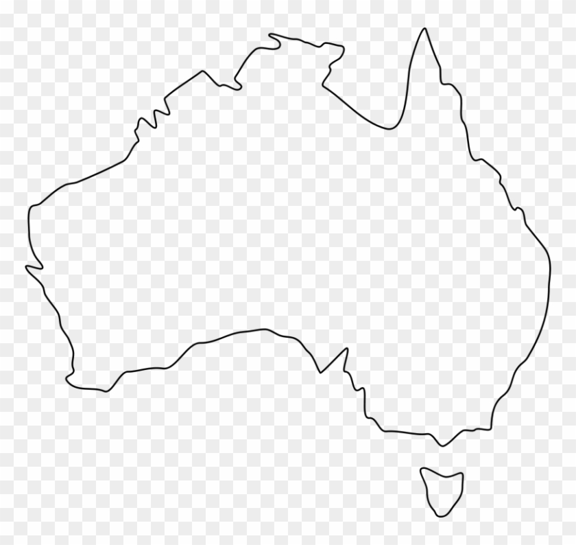 Blank Us Map Png - Australia Outline Clipart #5635613