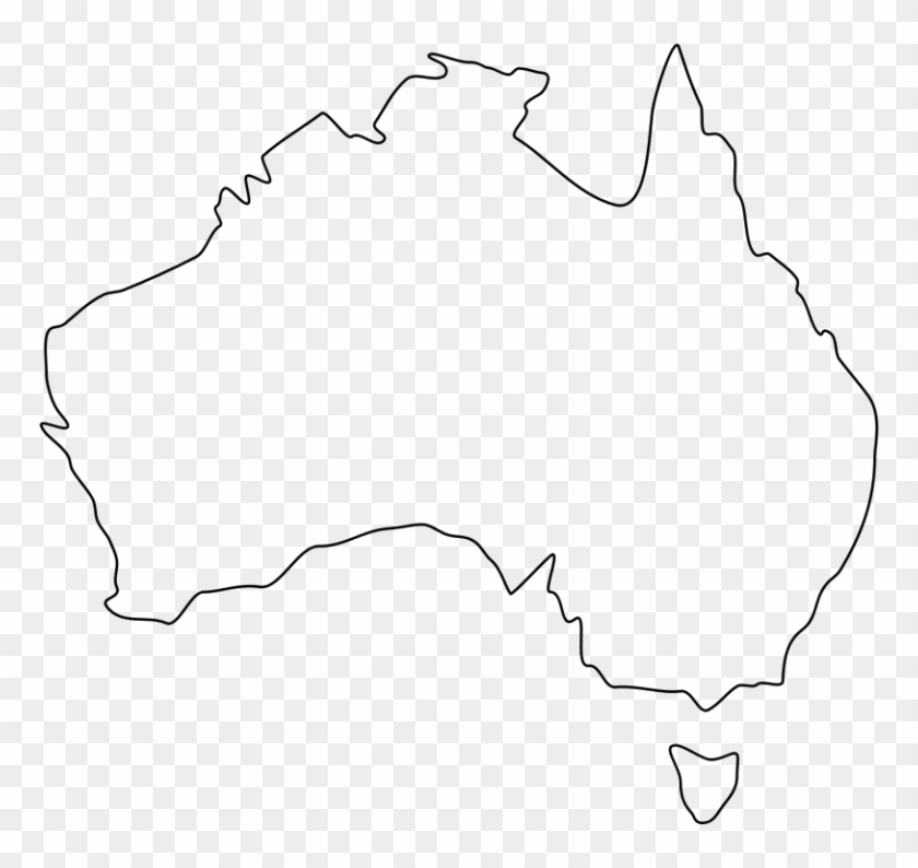 Blank Us Map Png - Australia Outline Clipart