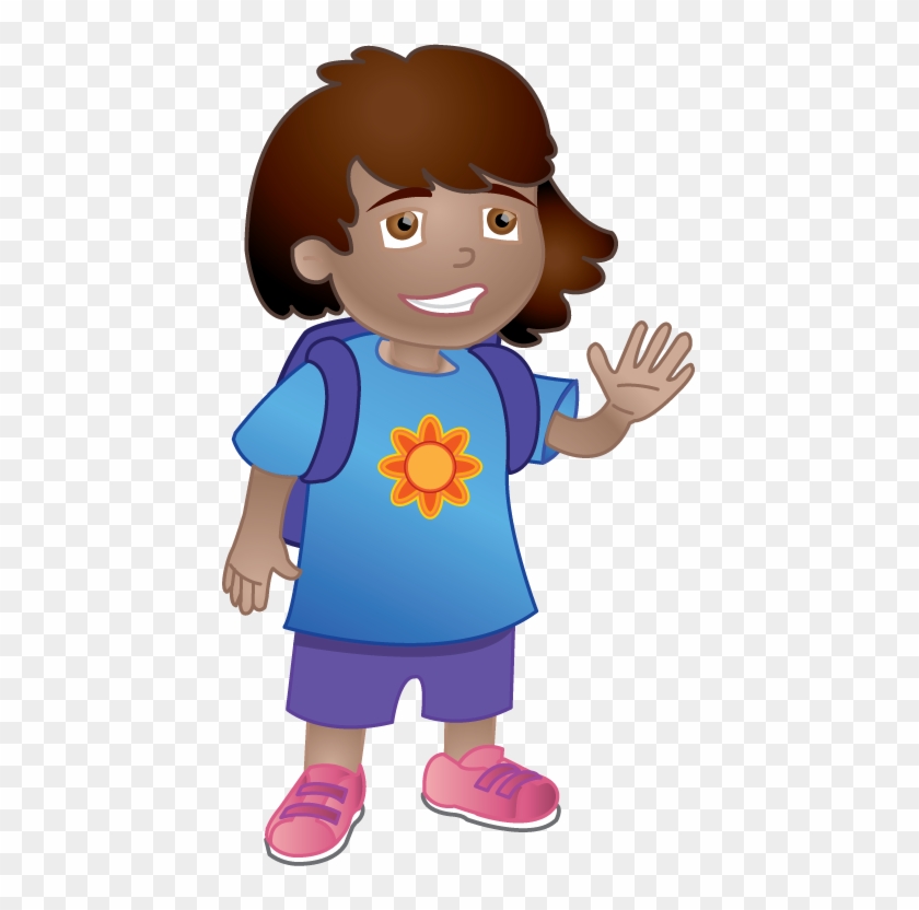 Girl Ready For School - Clip Art - Png Download