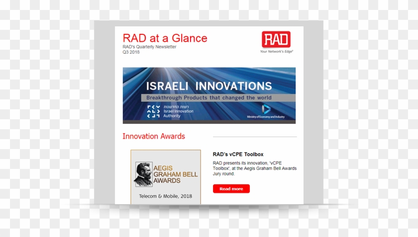 Rad At A Glance Newsletter Q3 - Radcom Clipart