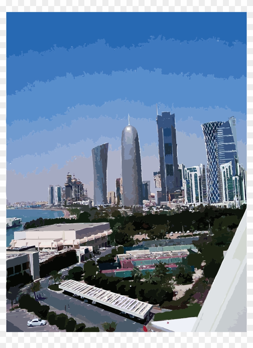This Free Icons Png Design Of Doha Towers From Sheraton - Skyscraper Clipart #5638591