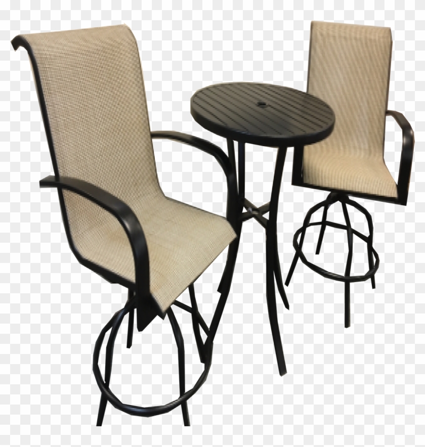 3 Piece Bar Table And Swivel Chairs - Chair Clipart
