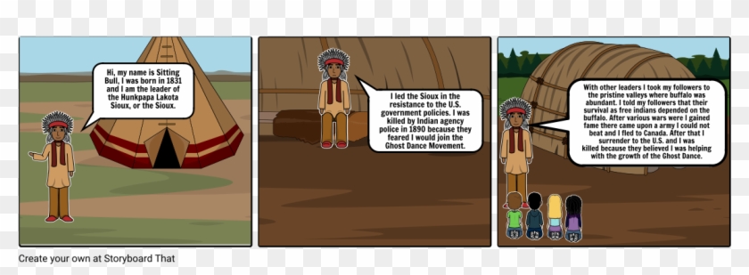 Sitting Bull - Cartoon Clipart #5639346
