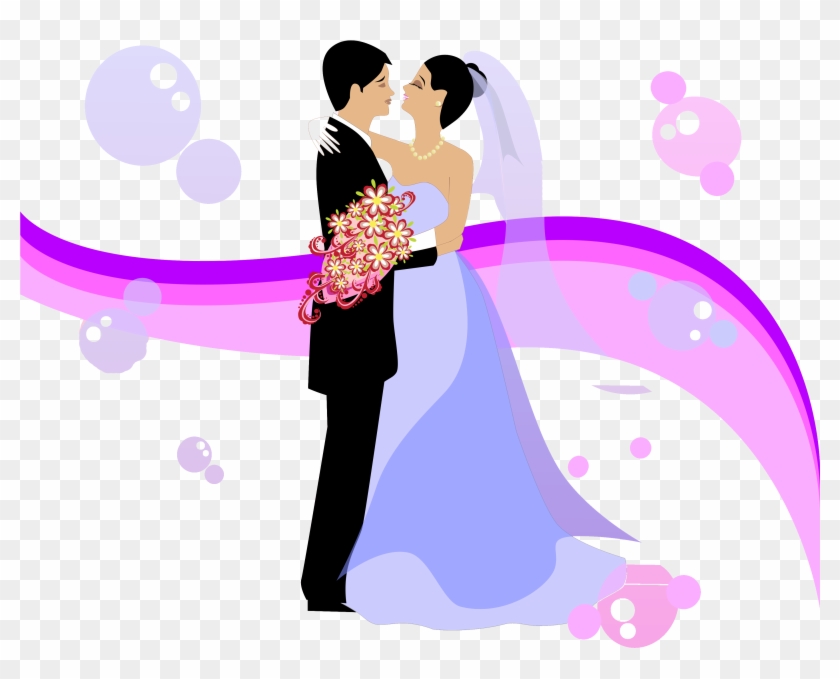 Wedding Invitation, Wedding, Bridegroom, Pink, Gown - Wedding Vector Clipart #5639571
