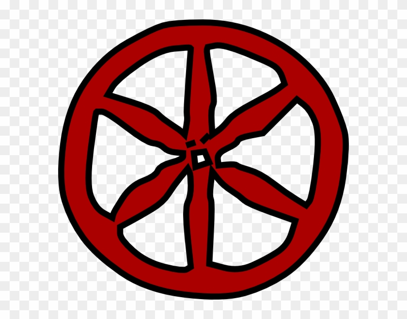 Antique Wood Wheel Svg Clip Arts 600 X 578 Px - Wheel Clipart - Png Download