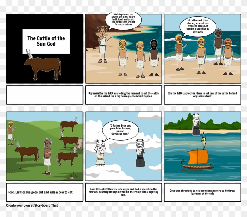 The Cattle Of The Sub God - Cartoon Clipart