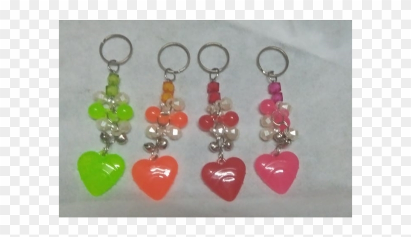 Heart Shape Multi Color Key Chain Combo - Keychain Clipart