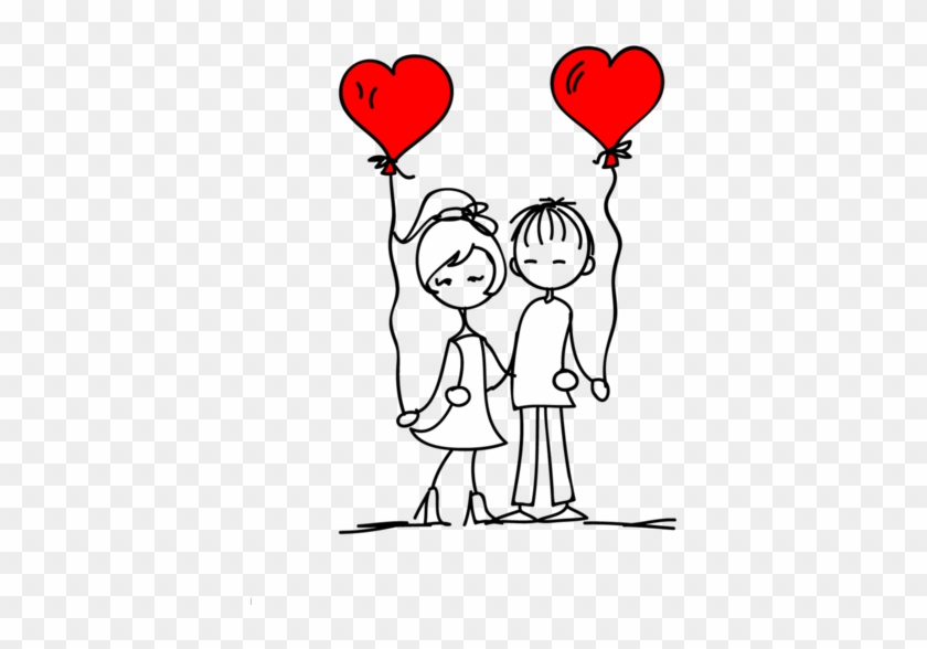♡couple - Couple Doodle Png Clipart