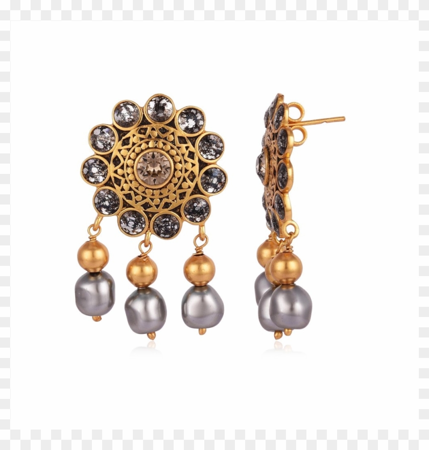 Ranas Of Kutch Flower Drop Earrings - Earrings Clipart