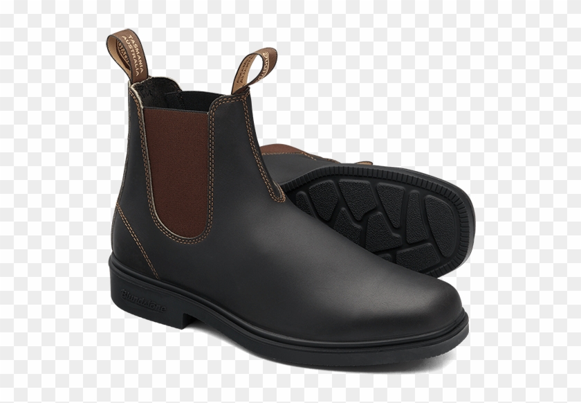 Stout Brown Premium Leather Chelsea Boots, Men's Style Clipart #5643557