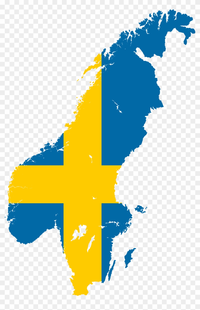 Thumb Image - Sweden Flag Map Clipart #5643558