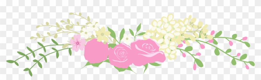 粉色花朵绿叶清新边框 - Chic Details Clipart #5644008