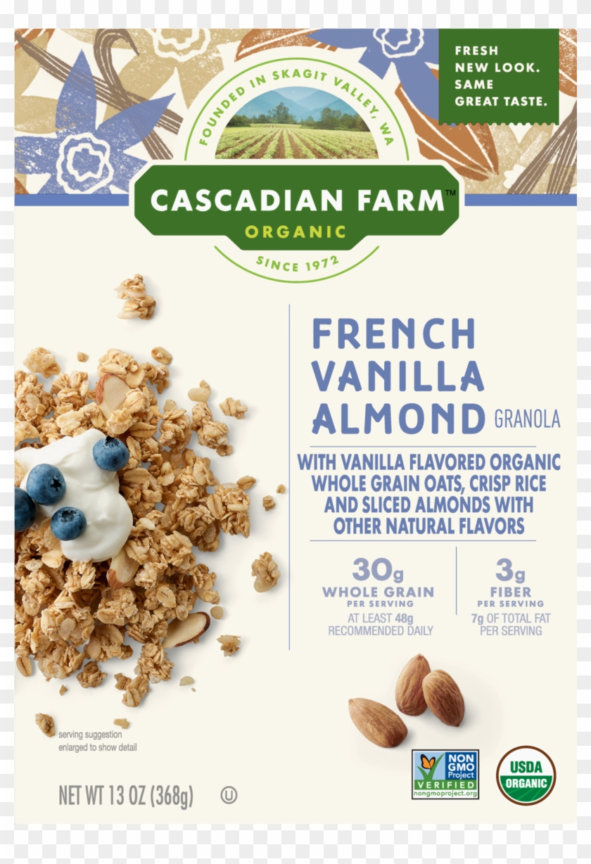 Cascadian Farm Organic Granola, French Vanilla Almond - Cascadian Farm Vanilla Almond Clipart #5644341