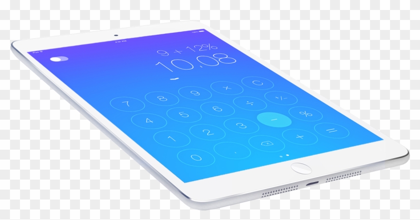 White Apple Ipad With Design Calculator Ipad App Main - 4g Lte Clipart