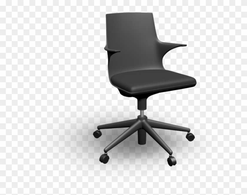 Spoon Office Chair By Kartell - Office Chair 3d Png Clipart #5645196