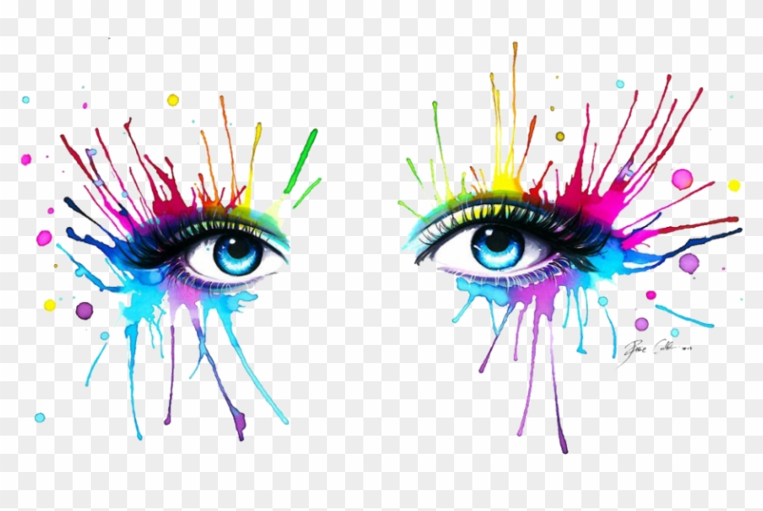 #eyes #color #splash - Rainbow Art Eyes Clipart #5645310