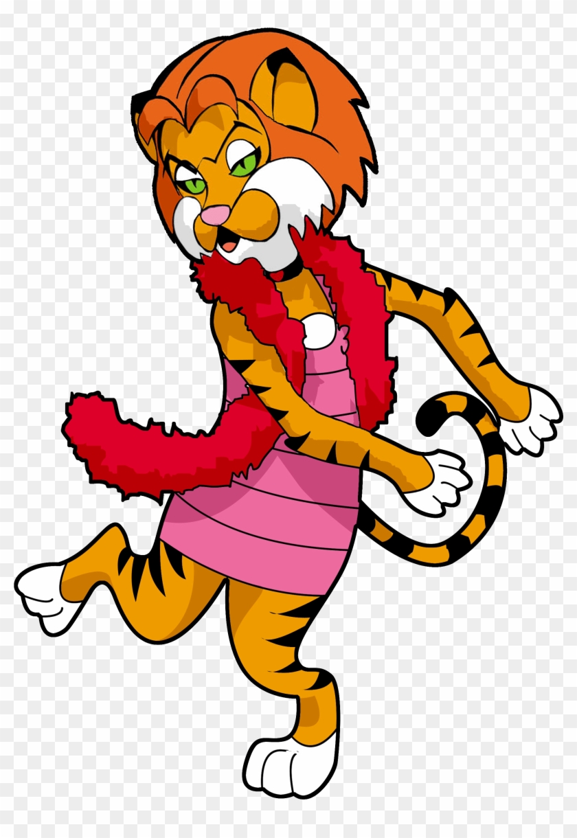 Angie The Angry Tiger - Cartoon Clipart