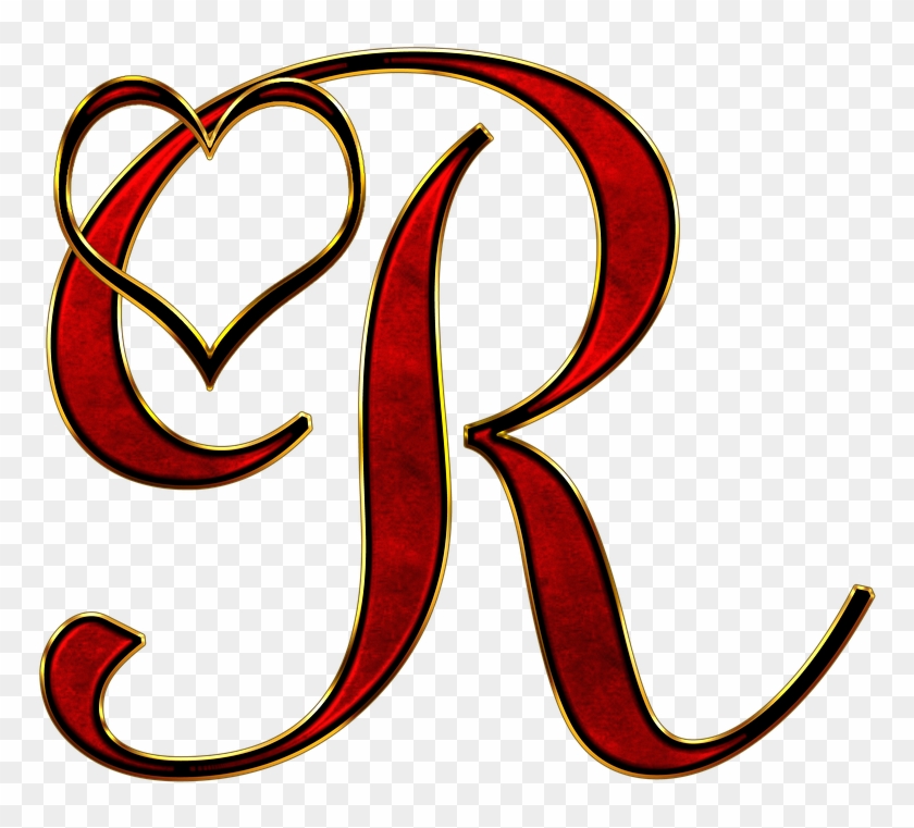 Alphabet, Letter, Initial, Heart - Letter R Transparent Background Clipart #5645671