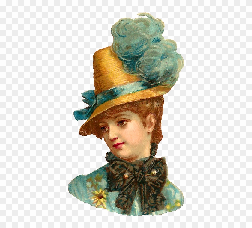 Digital Women's Antique Hat Fashion Downloads - Costume Hat Clipart