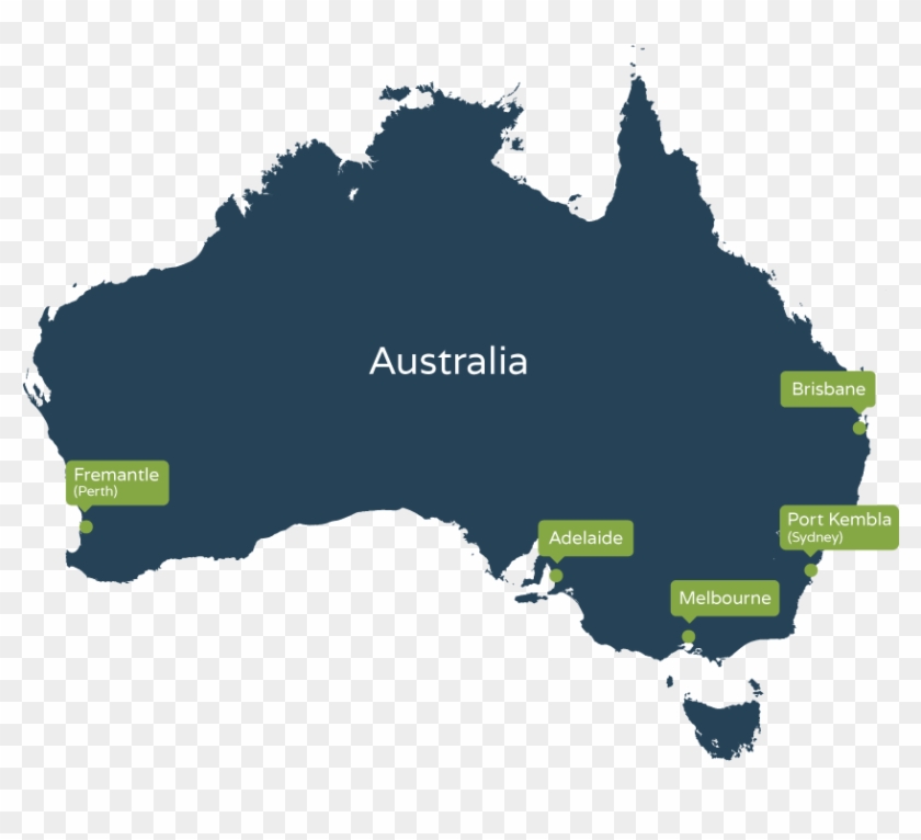 Ports We Ship To In Australia - Australia Compared To Ireland Clipart #5646519