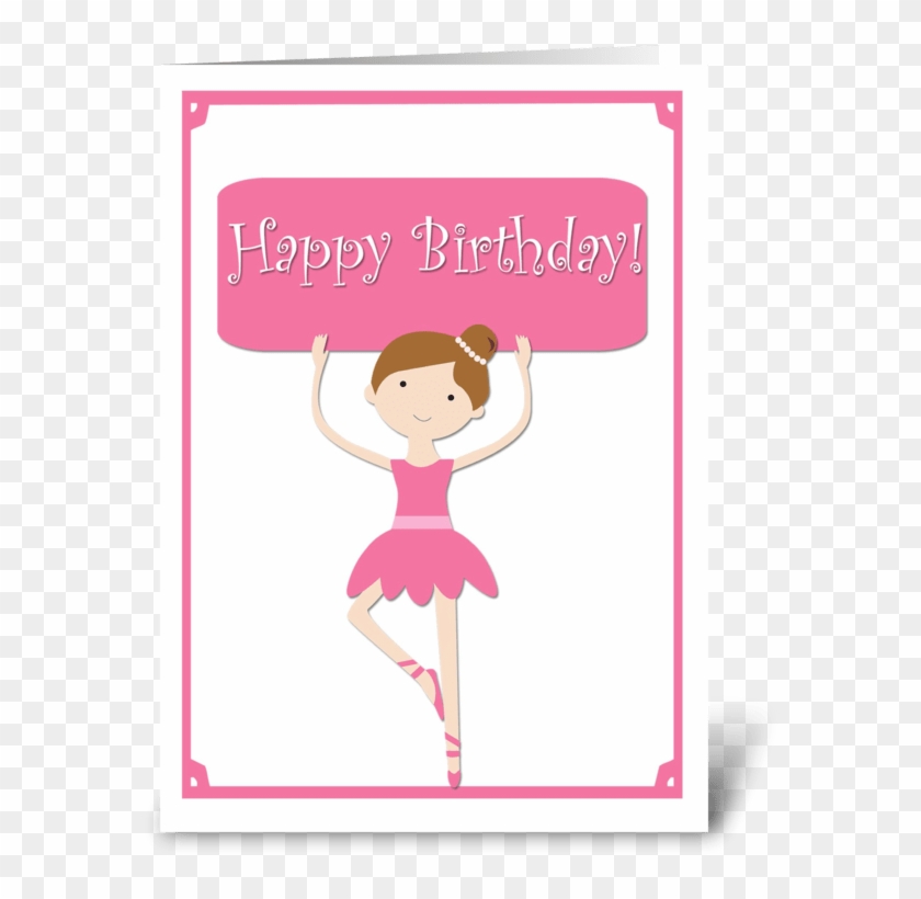 Happy Birthday Pink Ballerina Clipart