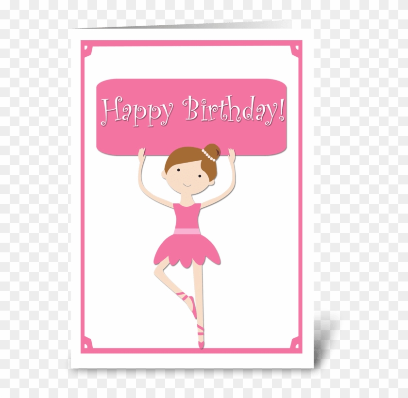 Happy Birthday Pink Ballerina Clipart #5646610