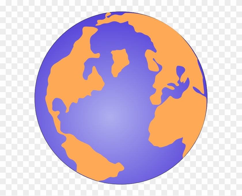 Orange And Blue Globe 3 Svg Clip Arts 600 X 601 Px - Red And Black Globe Png Transparent Png