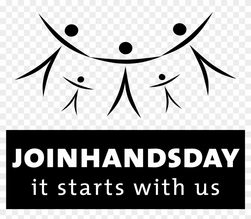 Join Hands Day Logo Black And White - Join Hands Day Clipart #5647731