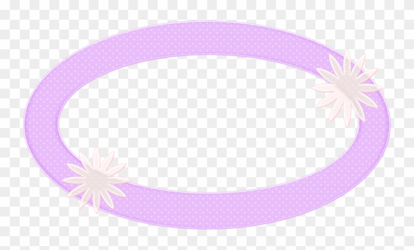 Purple Flower Border Png - Circle Clipart