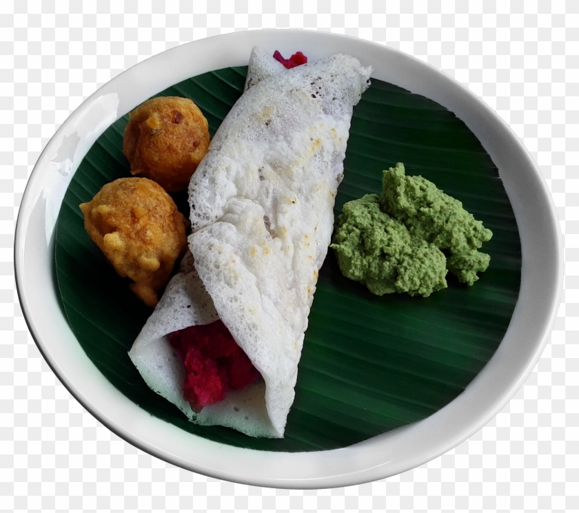 Eat Crispy Hot Masala Dosas, Dipping Pieces In Sambar - Rissole Clipart