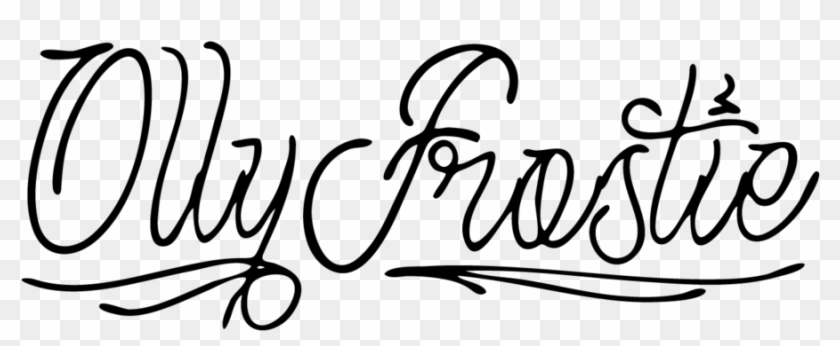 Olly Frostie Logo-01 - Calligraphy Clipart