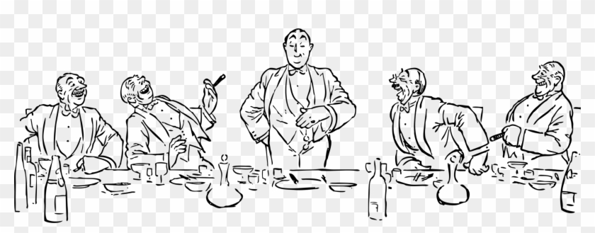 Dinner Party Clip Art Couples Buffet Restaurant - Dinner Clip Art Free - Png Download